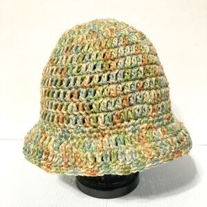 Bucket Hat Camo Camouflage Multicolored Handmade Knitted UNISEX